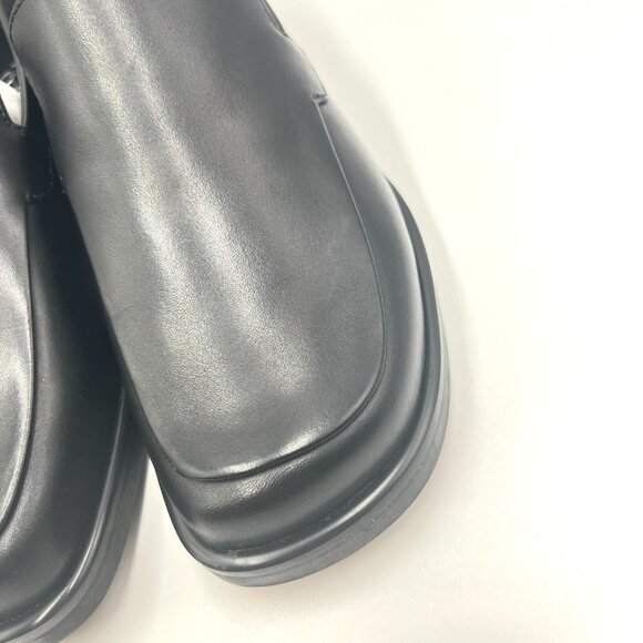 6.5W 6.5 WIDE WIDTH Franco Sarto‎ Womens Bocca Black Leather Loafers Shoes - Picture 4 of 13